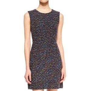Diane Von Furstenberg Carrie Two Boucle Multicolor Dot Confetti Mini Dress